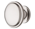 Hafele 134.09.633 Knob, Traditional, 1 7/16" Diameter, 1 1/8" Height, 15/16" Base Diameter, Zinc, Matt Nickel