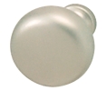 Hafele 134.45.600 Knob, Timeless, 1 1/4" Diameter, 1 1/8" Height, 5/8" Base Diameter, Zinc, Matt Nickel