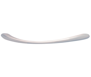 Hafele 155.00.492 Handle, Showcase Collection, M4 Thread, 5" Center to Center, 6 1/8" Length, 1 3/16" Height, Zinc Alloy, Stainless Steel