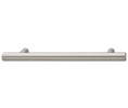 Hafele 155.00.801 Bar Handle, Cosmopolitan Collection, M4 Thread, 4" Center to Center, 5 5/8" Length, 1 3/8" Height, Steel, Brushed Nickel