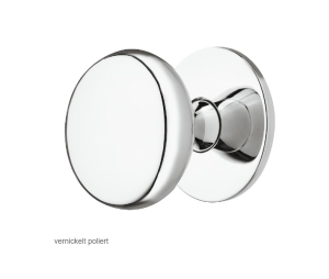 Hafele 155.02.263 Knob, Mulberry Collection, 1-1/2 x 1-3/5" Dimensions, Brass, Polished Nickel