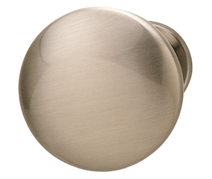 Hafele 155.99.029 Knob, Chanterelle Collection, 1-1/5" Ø, Zinc, Brushed Nickel