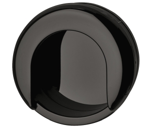 Hafele 158.75.090 Inset Handle, HEWI, 2-15/16" Ø, Polyamide, Jet Black