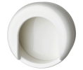 Hafele 158.75.099 Inset Handle, HEWI, 2-15/16" Ø, Polyamide, Pure White