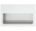 Hafele 158.88.099 Inset Handle, HEWI, for Sliding Wooden Doors, 3-15/16 x 2-3/8 x 5/8" (L x H x D), Polyamide, Glossy Pure White