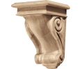 Hafele 194.69.905 Corbel, Scroll Collection, 9" x 5-3/4" x 6-1/16" (H x W x D), Alder