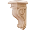 Hafele 198.13.120 Corbel, Scroll Collection, 6" x 2-7/8" x 3" (H x W x D), Maple, Unfinished