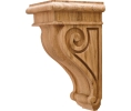 Hafele 198.13.440 Corbel, Scroll Collection, 9" x 4-1/4" x 5" (H x W x D), Oak