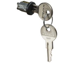 Hafele 210.04.366 Snap-In Lock Core, Keyed Alike, 105 TA Key Change, Separates the Lock Core From Cylinder Housing, Brass/Zinc, Black Epoxy