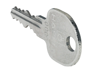 Hafele 210.11.090 Removal Key, SYMO 3000, For Symo Universal Cylinder Core, Warehouse Locking System, Steel, Nickel-Plated