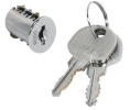 Hafele 210.40.600 Plate-Cylinder Removable Core, Symo 3000, Keyed Different, With Key, Zinc Alloy/Brass, Nickel-Plated