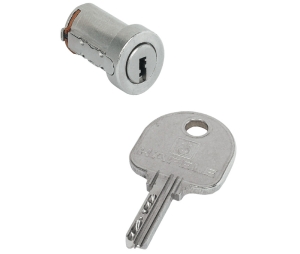 Hafele 210.45.602 STW Pin-Tumbler Cylinder Removable Core, 002 A Key Change, Keyed Alike, Left or Right Hand, Keyed to Differ, Zinc, Nickel Plated