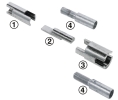 Hafele 231.14.950 Extension Set, For Mastercombi Locker Lock, Steel, Chrome-Plated, Set