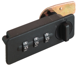 Hafele 231.16.302 Combination Lock, Combi-Code 1157, For Cabinets and Lockers, Vertical, Polyamide Glass Fiber Reinforced, Black