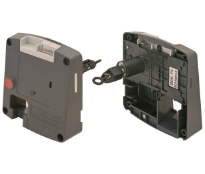 Hafele 231.53.817 Safe-O-Mat® - Coin Return, 800 Series, For Wood Laminate or Plastic Lockers, 1 Token, Right Hand, Plastic, Gray