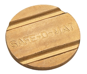 Hafele 231.53.998 SAFE-O-MAT Token, For Token Lock, Safe-O-Mat® Accessories, Brass, Polished
