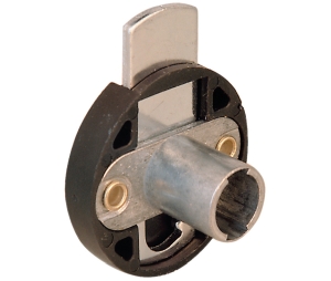 Hafele 232.18.316 Deadbolt Lock, CB-231, Extended Bolt, Drawer, Timberline - Modular Removable Core Locking System, Nylon/Zinc Die-Cast/Steel, Black/Unfinished/Nickel