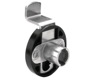 Hafele 232.18.360 Deadbolt Lock, CB-235, With Offset Bolt For Face-Frame Cabinets, Drawer, Nylon/Zinc Die-Cast/Steel, Black/Unfinished/Nickel