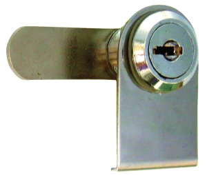 Hafele 233.21.201 Glass Door Lock, Keyed Alike, For a Single Door, For 3/16" - 1/4" Thick Glass, Zinc Alloy, Chrome-Plated