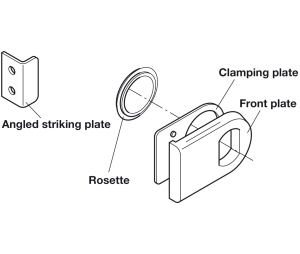 Hafele 233.33.968 Fixing Set, for Glass Door Cylinder Lever Lock, Matt Nickel