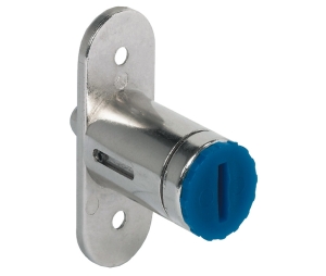 Hafele 234.65.600 Sliding Door Lock, Symo 3000, Screw Mount, 180° Closure Travel, Zinc, Nickel Plated