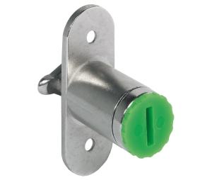 Hafele 234.67.660 Sliding Door Lock, Symo 3000, B (left) Closure Direction, 180° Closure Travel, Zinc, Nickel Plated