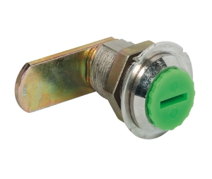 Hafele 235.88.620 Cam Lock, for Combination with Symo Cylinder Removable Core, Straight, Nut Attachment, Zinc, Polished Nickel