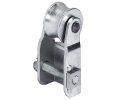 Hafele 237.42.010 Roller Clamp, for Locking Bar, Built-In Gang Locking System, Closed Type, For Screw Fixing, Steel, Zinc Plated