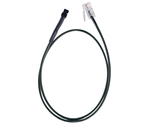 Hafele 237.59.020 Connecting cable, CC 200, Dialock, With Mini Plug and RJ 10 Plug, 19 11/16" Length, Black