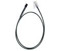 Hafele 237.59.020 Connecting cable, CC 200, Dialock, With Mini Plug and RJ 10 Plug, 19 11/16" Length, Black
