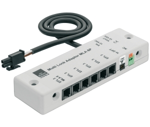 Hafele 237.59.032 Multi-Lock Adapter, Dialock, MLA 6, for EFL 3/3C, EFL 80, Separate Power Supply, Plastic, Gray, 1 Set