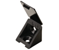 Hafele 260.24.320 Angle Bracket, With Attached Cover Cap, Use #8 Pan Head Screw, Plastic, Black