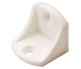 Hafele 260.24.715 Angle Bracket, For Furniture Assembly, 15/16" x 15/16" Leg Length, 15/16" Width, 1/8" Material Thickness, Plastic, White