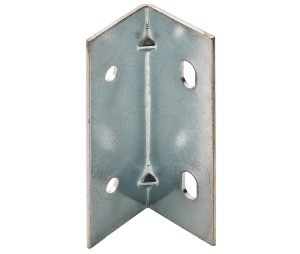 Hafele 260.25.927 Angle Bracket, with Slots, 1 1/16" x 1 1/16", 3" Width, 1/16" Material Thickness, Steel, Zinc