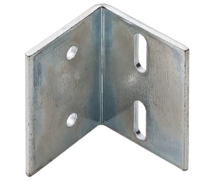 Hafele 260.25.945 Angle Bracket, 1 1/2" x 1 1/2", 2" Width, 1/8" Material Thickness, Steel, Zinc