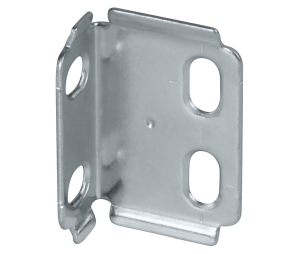 Hafele 260.26.400 Drawer Front Bracket, Standard Overlay, 1-1/8 x 5/8" Dimensions, Steel, Unfinished