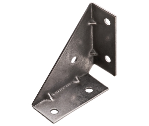 Hafele 260.34.005 Corner Brace, Uses Pan Head #9 Screws, 2 3/16" x 2 3/16", 7/8" Width, 1/16" Material Thickness, Steel, Unfinished
