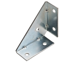 Hafele 260.34.905 Corner Brace, Uses Pan Head #9 Screws, 2 3/16" x 2 3/16", 7/8" Width, 1/16" Material Thickness, Steel, Zinc