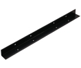 Hafele 260.39.340 Connecting Bracket, Uses Flat Head #9 Screws, 1" x 1", 16" Width, 1/16" Material Thickness, Steel, Black