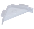 Hafele 260.44.410 Corner Bracket, without Reference Tabs, Fasten with Staples, 2 1/4" x 2 1/4", 5/8" Width, 1/16" Material Thickness, Plastic, White