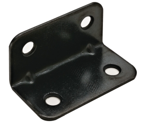 Hafele 260.46.310 Angle Bracket, 1 1/16" x 1 1/16" x 2", 1/16" Material Thickness, Steel, Black