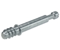 Hafele 262.28.188 Connecting Bolt, Minifix® S100, Special Thread, 15/32" Thread Length, 1 3/8" Drilling Dimension, 3/16" Bolt Hole, Steel, Unfinished