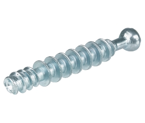 Hafele 262.28.624 Connecting Bolt, Minifix® M200, 7/16" Thread Length, 1 3/8" Drilling Dimension, 5/16" Bolt Hole, Steel, Galvanized, Box of 100 Pieces