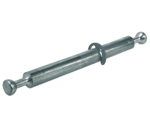 Hafele 262.28.802 Double-Ended Bolts, Häfele Minifix® system, with snap ring, bolt hole 8 mm, Side panel thickness W: 16 mm, drilling dimension B: 34 mm, Zinc-Plated