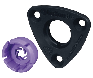 Hafele 262.94.050 Panel Connector, Button-Fix Type 3, Plastic, Black