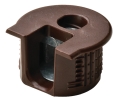 Hafele 263.10.103 Connector Housing, Rafix 20 System, without Ridge, with Tightening Element, For wood thickness 16 mm, Plastic, Brown