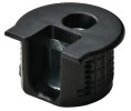 Hafele 263.10.303 Connector Housing, Rafix 20 System, without Ridge, with Tightening Element, for Wood Thickness from 5/8", Plastic/Zinc, Black
