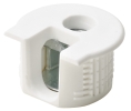 Hafele 263.10.703 Connector Housing, Rafix 20 System, without Ridge, with Tightening Element, For wood thickness 16 mm, Plastic, White