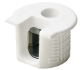 Hafele 263.10.705 Connector Housing, Rafix 20 System, without Ridge, with Tightening Element, For wood thickness 19 mm, Plastic, White