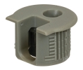 Hafele 263.10.815 Connector Housing, Rafix 20 System, without Ridge, with Tightening Element, For wood thickness 19 mm, Plastic, Stone Gray